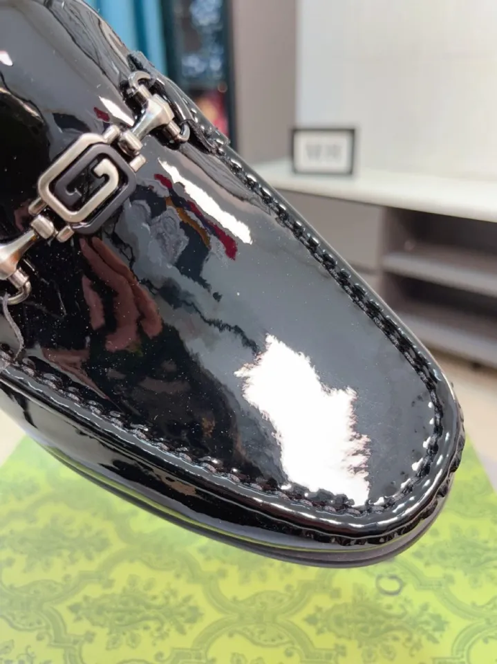 Men's shoes 💰500🌹🌹Niuli [GUCCI Gucci] A new style of formal men's leather shoes is coming~ The original quality upper is made of patent leather imported from Italy, the leather is soft and delicate, comfortable and soft first-layer cowhide lining, rubber wear-resistant outsole, the shoe shape is dignified and domineering, and the luxury charm cannot be concealed! The natural and free nouveau riche leads the trend. Code number: 38-44